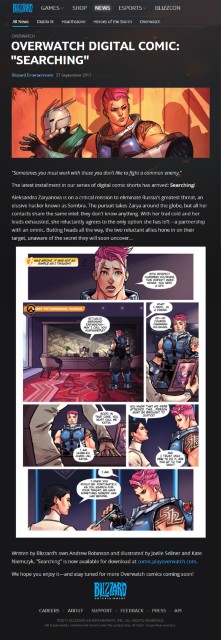 Overwatch Comic Announcement